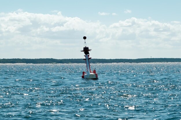 Coastal buoy for ships buoy in the sea ocean