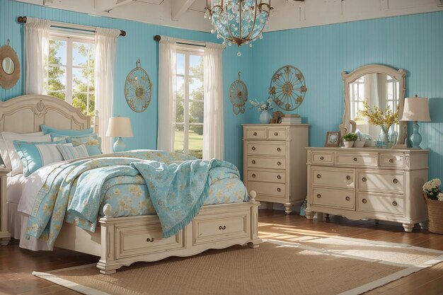 Coastal Cottage Bedroom Seaside Serenity