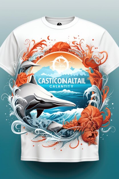 Foto coastal design professionele t-shirt ontwerp vector