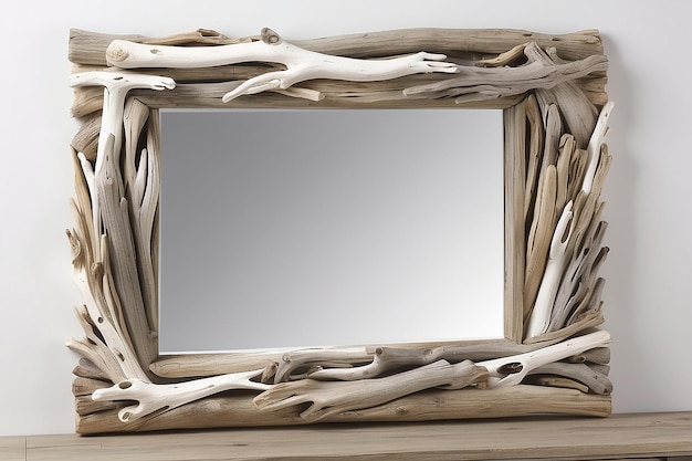 Photo coastal driftwood wall mirror