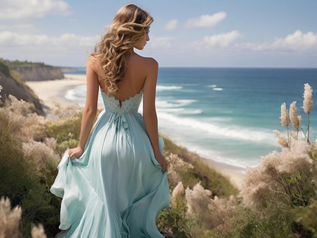 Photo coastal elegance seaside beauty natures graceful backdrop