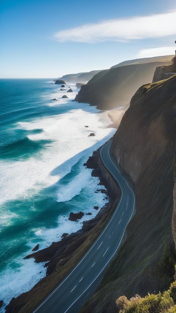 Photo coastal highway vista