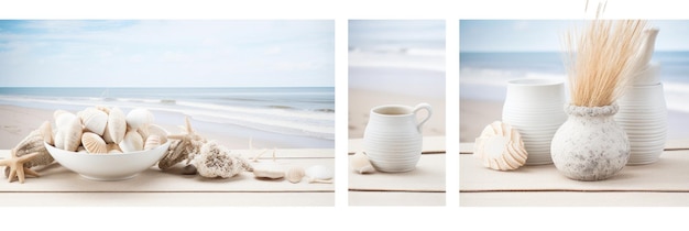 coastal home decor in white color