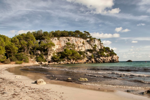 Coastal landscape of menorca  balearic islands  spain