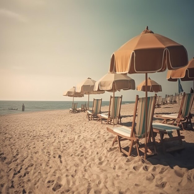 Photo coastal peacefulness under the sun