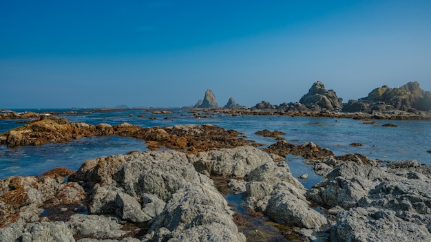 Coastal rock sea view