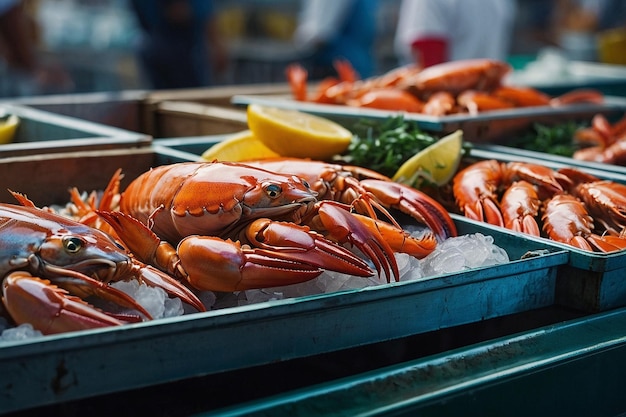 Coastal seafood market