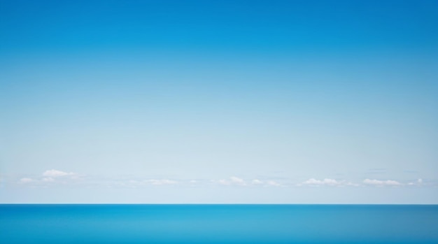 Coastal Serenity Simply Landscape with Blue Sea and Sky Soft Focus Beauty