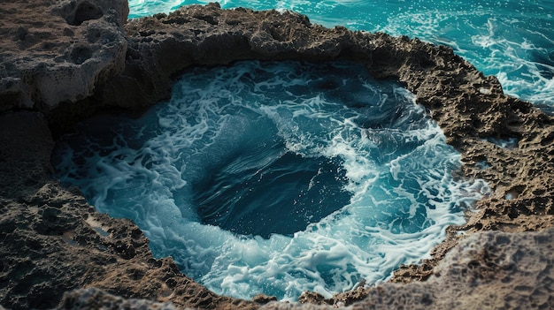 Coastal Sinkhole Filled with Seawater