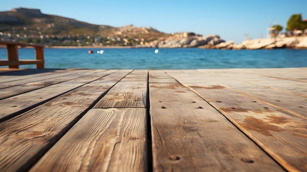 Coastal Tranquility Wooden Deck with a View