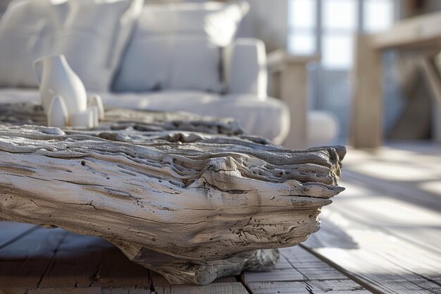 Photo coastalinspired driftwood coffee table