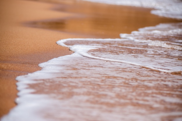 Coastline background Sea wave and sand Tropical resort