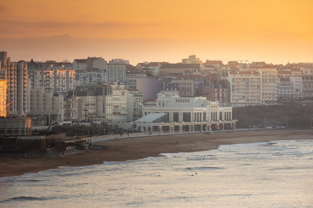 Coastline of Biarritz at the Basque Country.