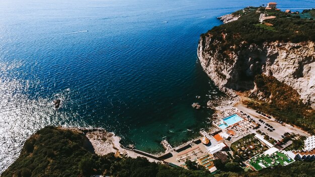 The coastline of Italy is from the air