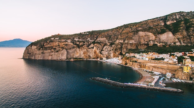 The coastline of Italy is from the air