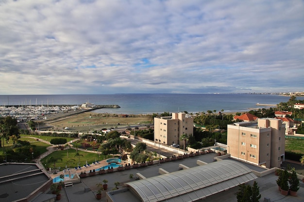 The coastline in Limassol Cyprus