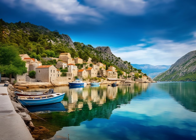 coastline with blue sky