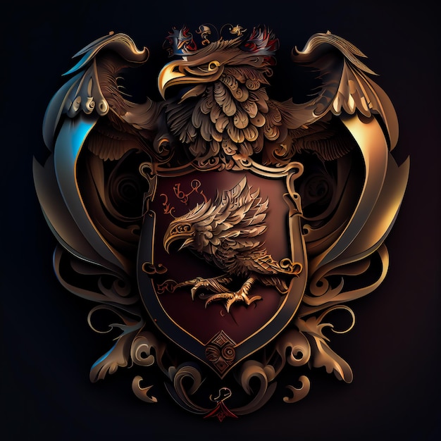 Coat of Arms luxury Emblem Logo Heraldic element Generative AIxA