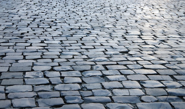 Cobbled road as background texture