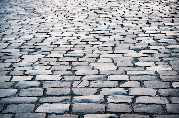 Cobbled road as background