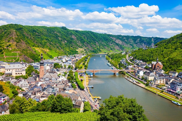 Cochem stad luchtfoto Duitsland