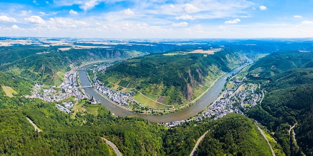 Cochem stad luchtfoto Duitsland