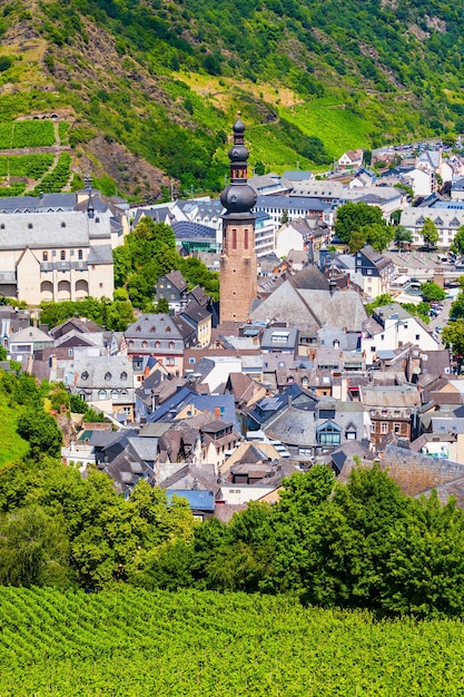 Cochem town aerial view Germany