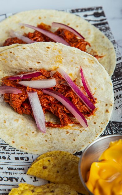 Cochinita Pibil, Mexican tacos Mayan cuisine from Mexico from Yucatan