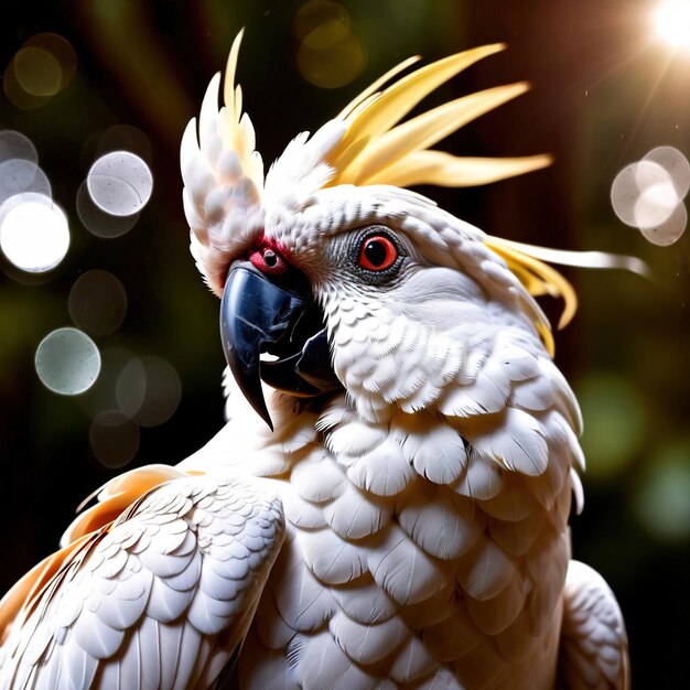 Foto cockatoo's zijn wilde dieren die in de natuur leven en deel uitmaken van het ecosysteem.