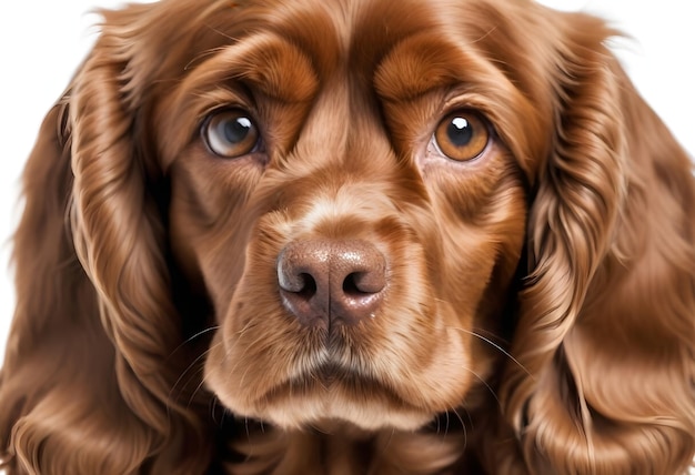 Cocker Spaniel dog with big expressive eyes and floppy curly ears