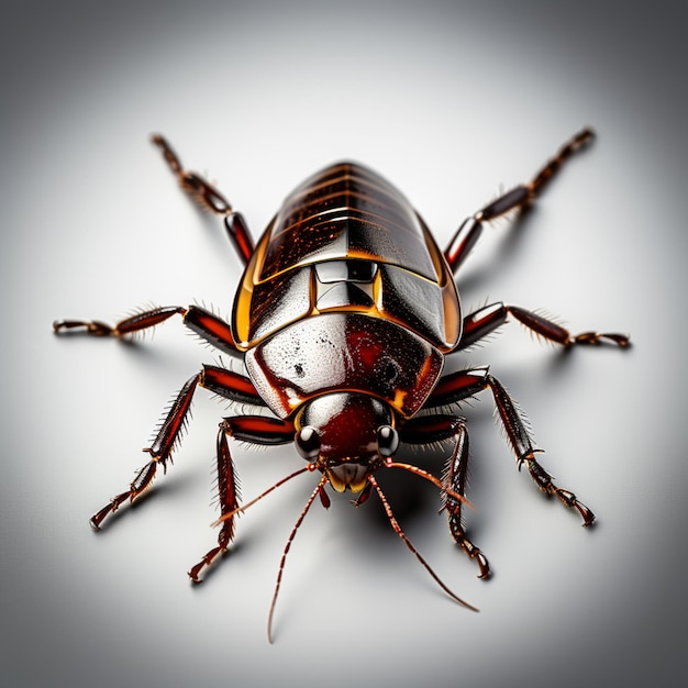 Photo cockroach isolated on white background 3d render illustration