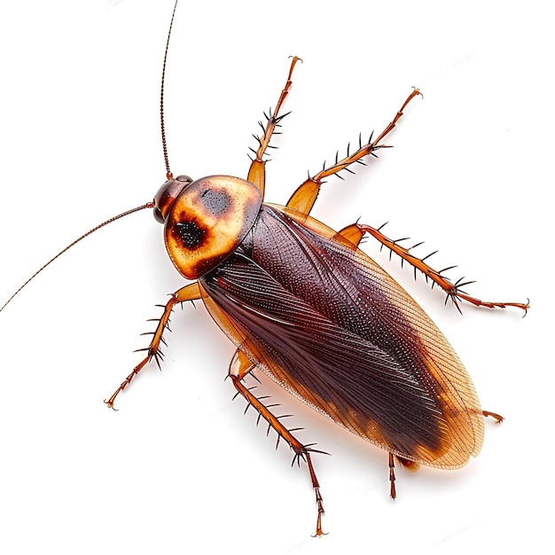 Photo a cockroach in white background job id 4f3950452dbf4374a3c8b1c54dda6e3e