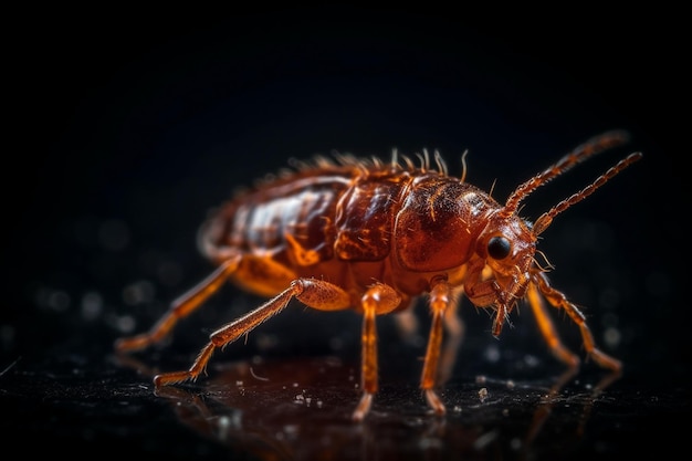 A cockroach with the word bug on its face.