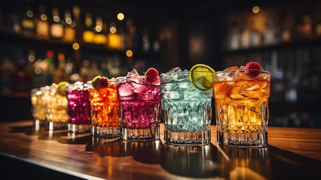 cocktail on a bar background