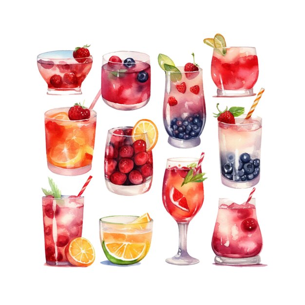 Cocktail clipart cocktail set 36