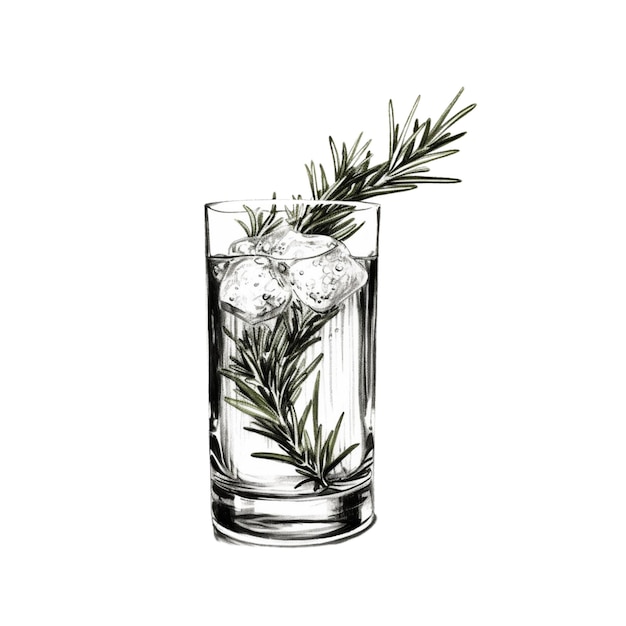 Cocktail clipart rosemary vodka cocktail 2