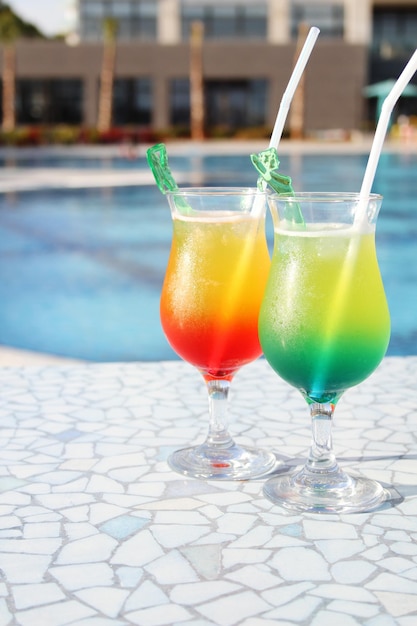 Cocktail Drinks Poolside