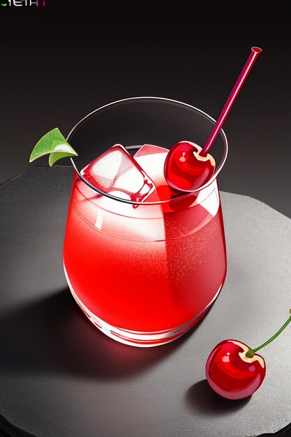 Cocktail drinks simple background creative design elements illustration cartoon animation style