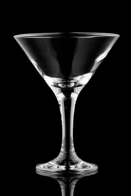 Cocktail glass on a black surface