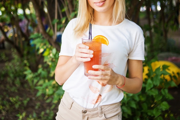 Cocktail in hands