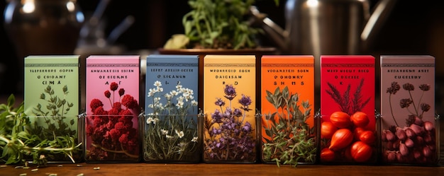 Photo cocktail herb seed packets growing wallpaper