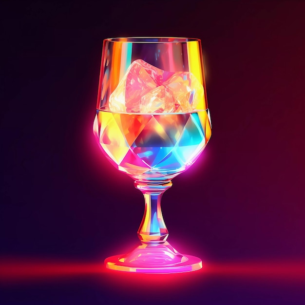 Cocktail hyperrealistisch luxueus kristalglas