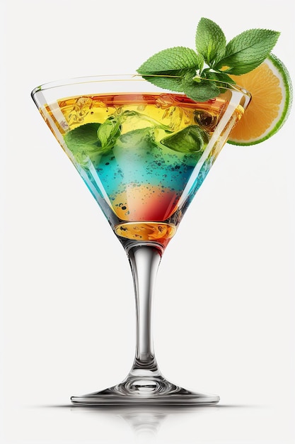 Cocktail isolate on white background Generative AI