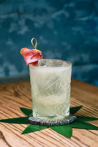 Cocktail Italian pear decorated with bacon and pear