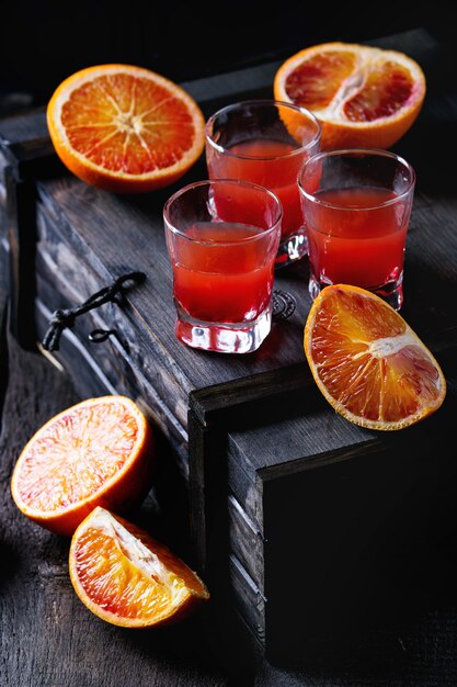 Cocktail met bloedsinaasappelen