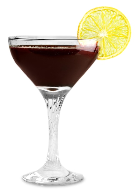 Cocktail met Geïsoleerde Citroenplak