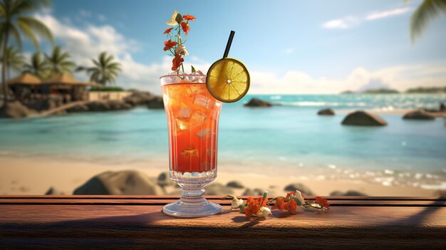 Cocktail op het strand