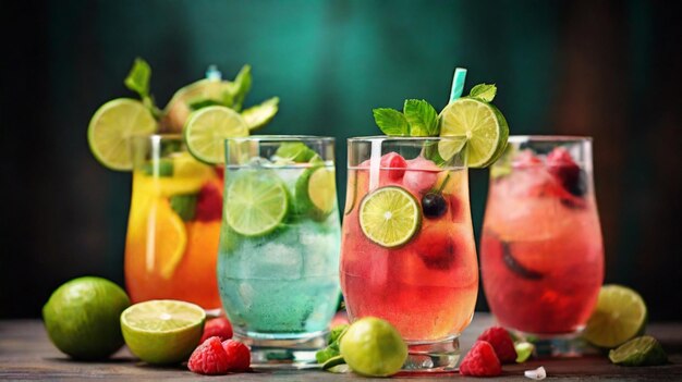 Cocktail set zomer dranken