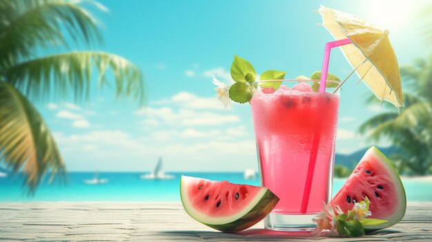 Cocktail on a summer background