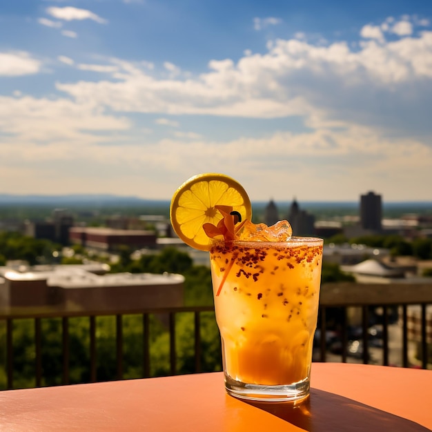 a cocktail in a touristic place